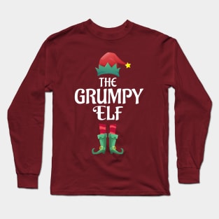 The Grumpy Elf Christmas Matching Pajama PJ Family Party Gift Long Sleeve T-Shirt